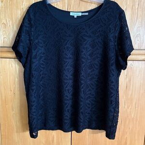 Calvin Klein Women's Black Lace Blouse